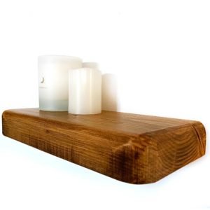 handmade solid wood floating shelf