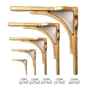 gold shelf brackets